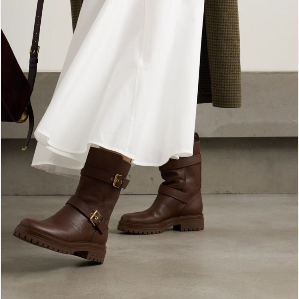 GIANVITO ROSSI Thiago Flair Buckled Textured-leather Boots 39.5